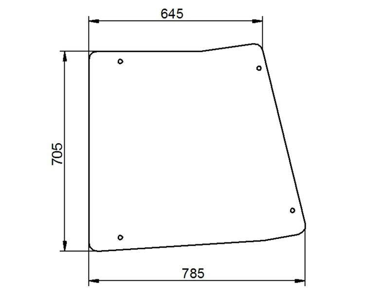 szyba do ciągnika John Deere - boczna lewa ER200623 (2203)