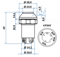 przycisk, włącznik nisko Deutz-Fahr 01177159