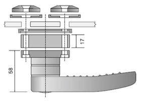 płytka dystansowa do zamknięcia szyby 17mm