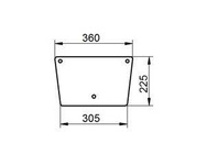 szyba do ciągnika Deutz-Fahr - tylna dolna 626813 (2356)
