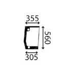 szyba Yanmar - drzwi przednia dolna lewa 113213 (2954)