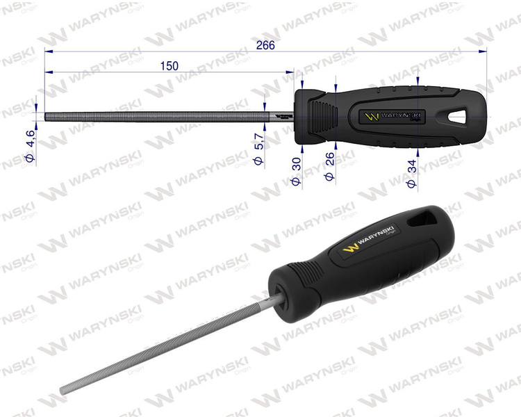 Pilnik do metalu okrągły 150 mm Waryński