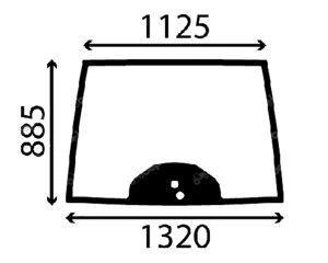szyba do ciągnika Deutz-Fahr - przednia 0.021.3326.0