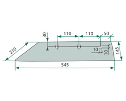 Lemiesz wąski trapez raczek pług polski 3-skibowy 1023020534
