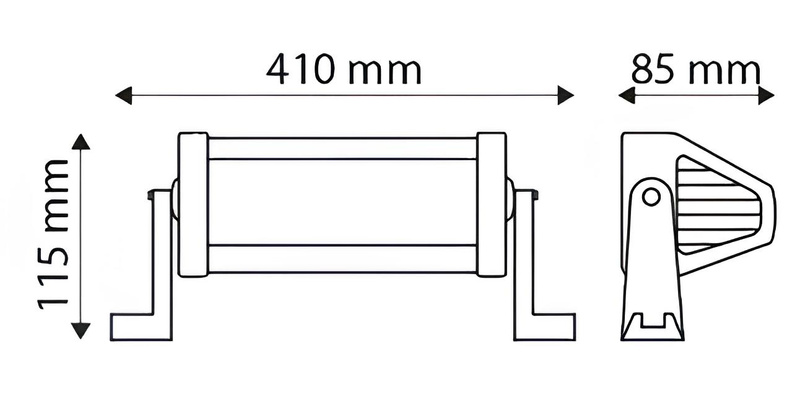 Lampa robocza listwa LED 24 LED 5400 Lm do 150m