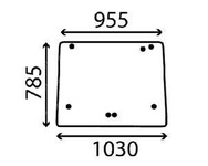 szyba Massey Ferguson seria 3000 - tylna 3582690M1 (3053)