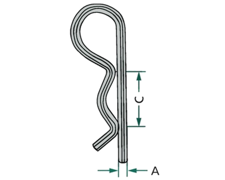 Zawleczka sprężysta fi 8mm Granit