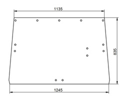 szyba do ciągnika John Deere - tylna bezbarwna L39247 (0001/1)
