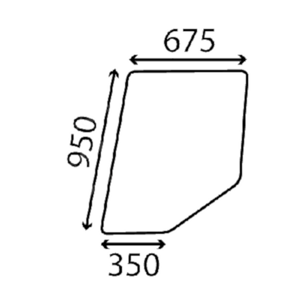 szyba do ciągnika Case - drzwi 3224175R1 (4899)