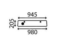 szyba do ciągnika Kubota - tylna dolna 6C23272480 (3206)