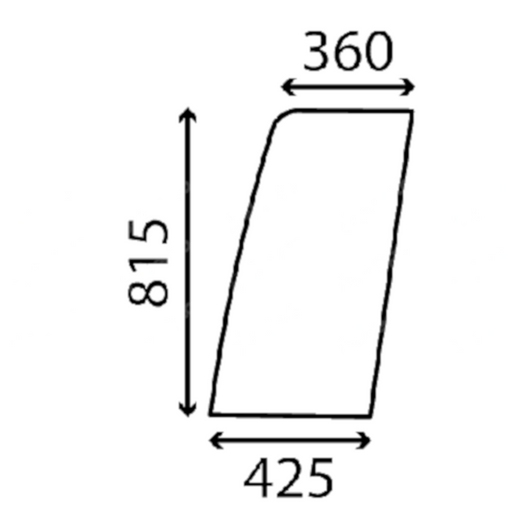 szyba CAT - drzwi przednia górna lewa 225-0330