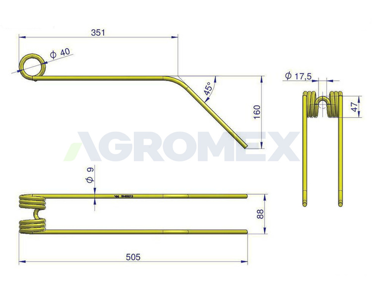 Palec zgrabiarka zastosowanie Niemeyer WARYŃSKI W-600013 