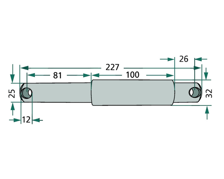 Sworzeń łącznika górnego 227mm