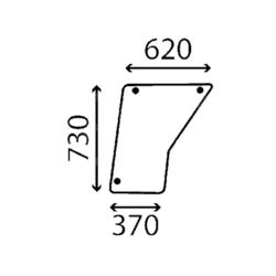 szyba Deutz-Fahr - drzwi dolna lewa FRA-0505222304