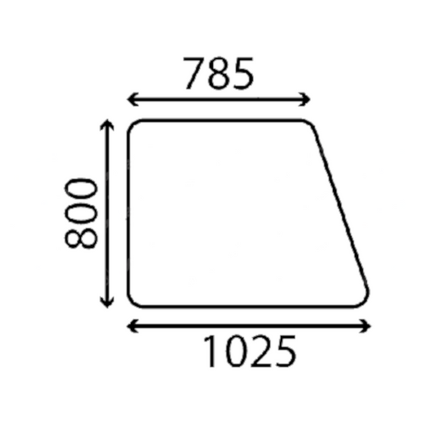szyba JCB - boczna przednia górna prawa KHN1288