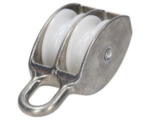 Bloczek z kółkami 50mm podwójne do lin 12 mm