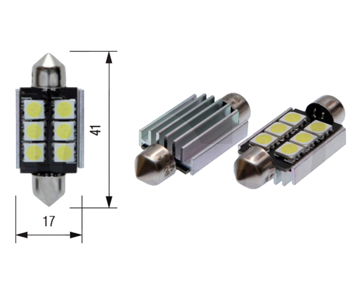 Żarówka 12V 6XSMD 5050 LED SV8,5 2szt BOSMA