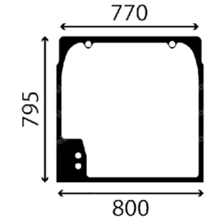 szyba Case, New Holland - przednia z nadrukiem 72275370 (3197)