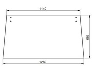 szyba do ciągnika Case - tylna 1284629C3 (1111)