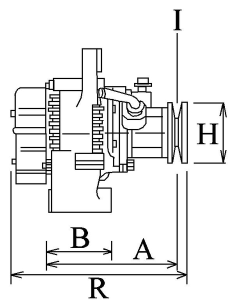 alternator HC Cargo 111355 Komatsu, JCB, Fendt 14V 65A