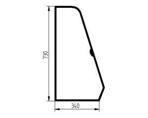 szyba ładowarka teleskopowa JCB - drzwi górna przednia 827/30473