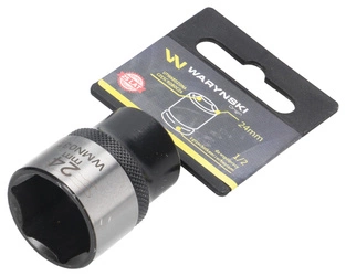 Nasadka sześciokątna 1/2" 24 mm CrV50BV30 DIN 3124 Waryński 