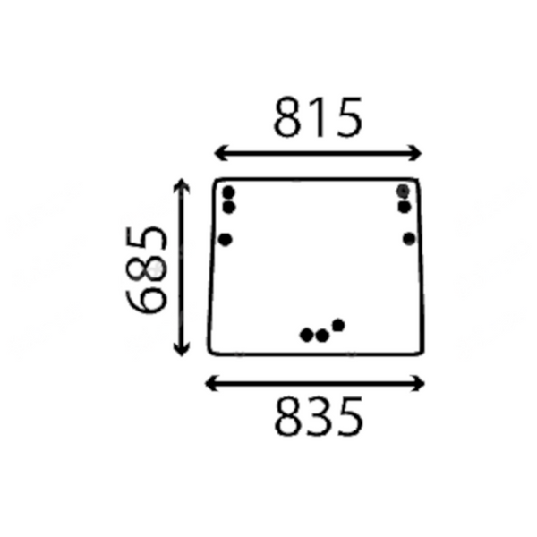  =szyba Case - przednia otwierana 450235A1 (3133)