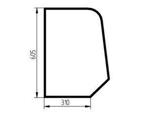 szyba ładowarka teleskopowa JCB - drzwi górna tylna 827/30474 (4598)