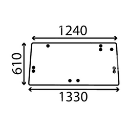 szyba CASE Magnum 7110 7120 7130 7140 - tylna 1340198C1 (1294)