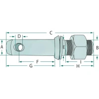 Sworzeń wieszaka narzędzi łącznika dolnego TUZ 147 mm kat.2 20013010 
