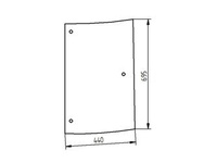 szyba do ciągnika Kubota - narożna prawa T029070542 (4436)