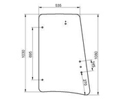 szyba JCB - boczna prawa 827/80249 (1517)