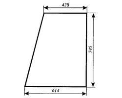 szyba do ciągnika URSUS 2812, MF-255 kabina Zamość - drzwi góra (lewa, prawa) (589)