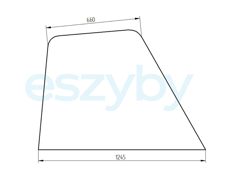 szyba ładowarka teleskopowa Manitou - boczna prawa 195488