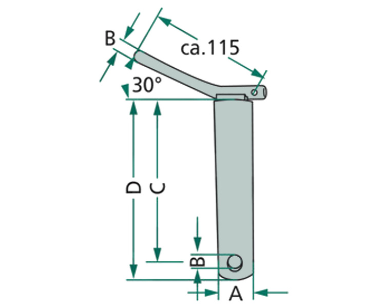 Sworzeń łącznika górnego 151mm fi 25mm