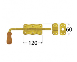 Zasuwka ryglowa 120x60x1,3 do bramy furtki na kłódkę domax