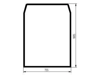 szyba ładowarka teleskopowa JCB - przednia 827/30420 (4528)