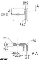 plastikowy przykręcany element do mocowania szyb 5905616710167