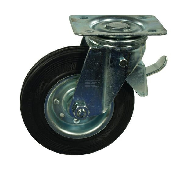 Koło stałe 125mm 100kg metalowo gumowe do wózków