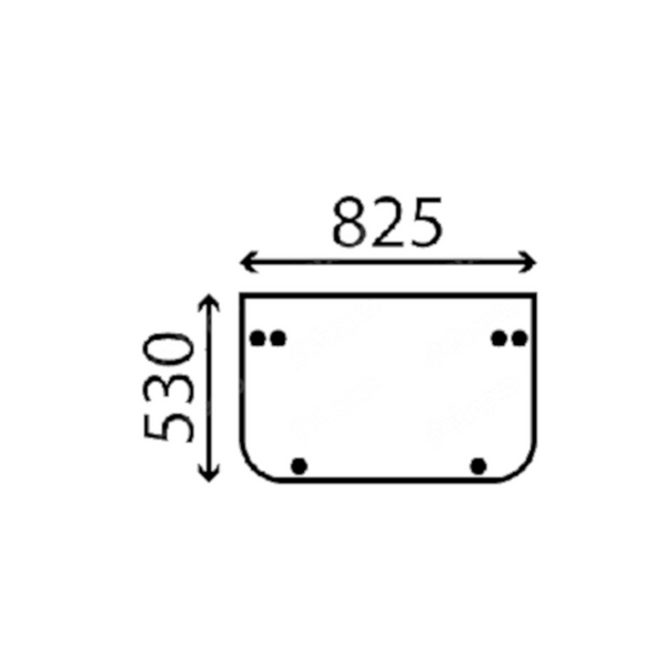 szyba Komatsu - przednia dolna 816024511 (3618)