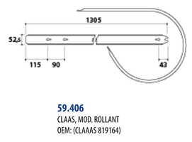 Osłona podbieraka prasa Claas Rollant 819164