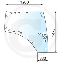 szyba do ciągnika Fendt - boczna prawa otwierana 737812030030