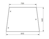 szyba do ciągnika Deutz-Fahr - boczna bezbarwna 04363398 (0049)