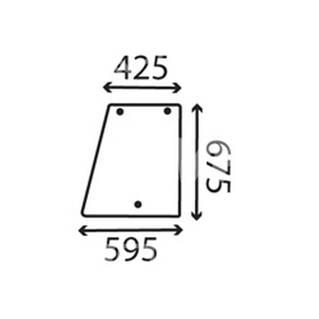 szyba CASE Maxxum 5120 5130 5140 5220 5230 5240 5250 - boczna prawa 248719A1 (1178)