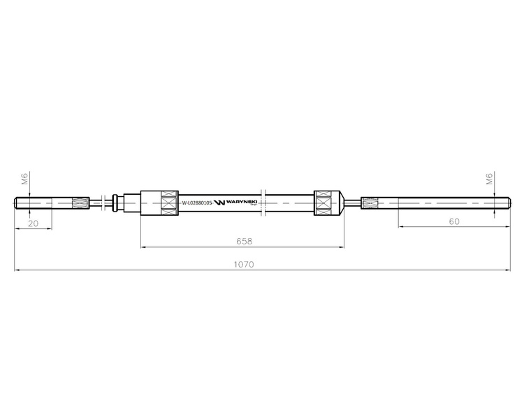 Linka - Hamulec L-1070mm 69112738 ZETOR Waryński