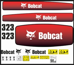 naklejka, logo na maskę Bobcat 323