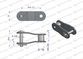 Półogniwo łańcucha 2040 208A (R1 1) Waryński