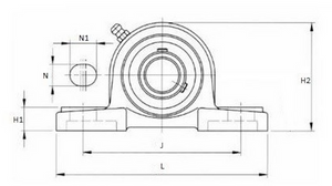 łożysko samonastawne wzmocnione w oprawie UCP 210 50mm NKL