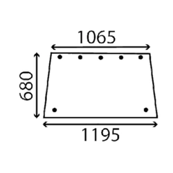 szyba do ciągnika Case - tylna 3224180R1 (4347)