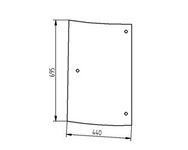 szyba do ciągnika Kubota - narożna lewa T029070532 (3189)